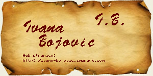 Ivana Bojović vizit kartica